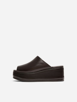 Sandalias de plataforma plana de piel - H&m фото 5