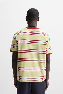 STRIPED CONTRAST T-SHIRT - Zara фото 3