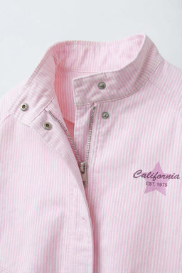 CAZADORA SARGA RAYAS / Rosa / Blanco - Zara фото 6