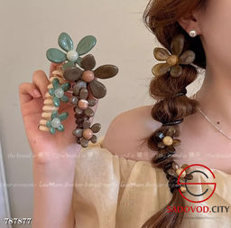 Резинки для волос с цветами 1 шт