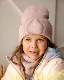 PQ 18 PD 18 Комплект для девочки (колпак+снуд) (52-54)