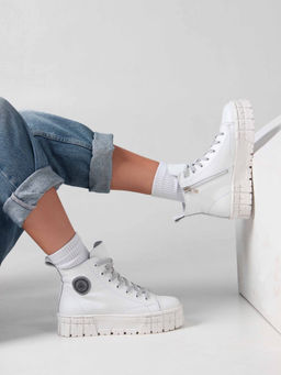 Ботинки 213.212131w. Белый/Байка