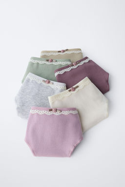AGE 6-14 / SIX-PACK OF LACE BRIEFS - Zara фото 12