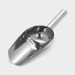 Совок для льда и сыпучих продуктов, 200 мл, 22×8 см, нержавеющая сталь, хромированный