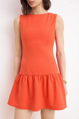 Nar Cicegi Kolsuz Etegi Volanl? Mini Esnek Dokuma Elbise TWOSS26EL00304 - Trendyolmilla фото 3