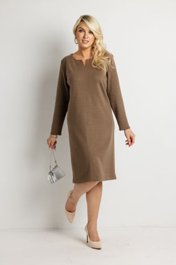 Платье женское 6162Н/05/Бежево-коричневый