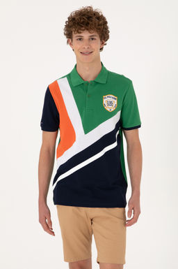 Erkek Regular Fit Polo Yaka Ye_il Ti__rt Sepette S_rpriz _ndirim