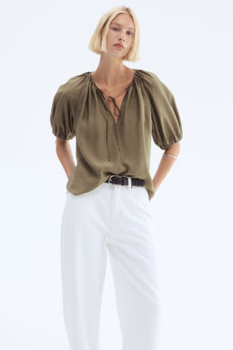 Blusa con mangas globo - H&m фото 8