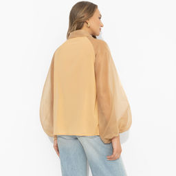 Блуза комбинированная с органзой, Больше, чем образ - Charutti фото 5