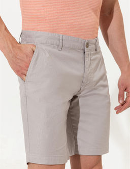 Gri Regular Fit Bermuda _ort