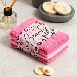 Салфетки махровые декоративные Этель Beauty, 3 шт., 30?30 см, хлопок 100%, розовые