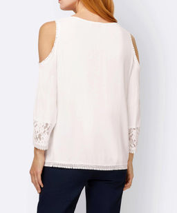 Блузка, экрю - Linea tesini фото 4