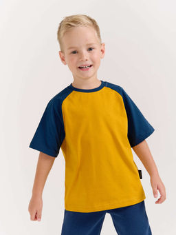 Футболка Колор блок Горчица - Bungly фото 2