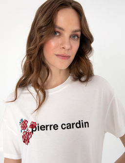 Beyaz Comfort Fit Ti__rt - Pierre cardin фото 2