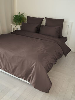 Пододеяльник сатин 175x210 коричневый сатин