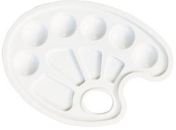 Цена за 2 шт. Палитра Луч №1 225х165 мм овальная пластиковая, 10 ячеек