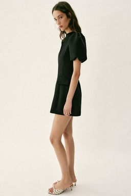 VESTIDO CORTO MANGA ABULLONADA / Negro - Zara фото 13