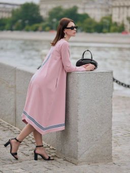 Платье с тесьмой по низу 92% хлопок, 8% эластан - Tantino фото 19