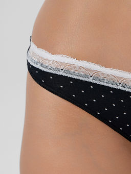 Цена за 2 штуки! Трусы слипы женские черные в горошек - Mark formelle фото 5