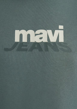 Mavi Logo Bask?l? Yesil Sweatshirt  фото 8