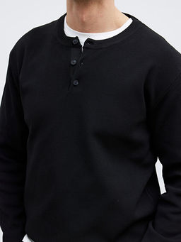 Bisiklet Yaka Erkek Triko Kazak