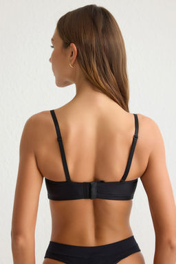 TRENDYOLMILLA Siyah Micro Balensiz Kapl? C?kar?labilir Ip Ask?l? Bandeu Orme Sutyen THMSS25SU00003  фото 3