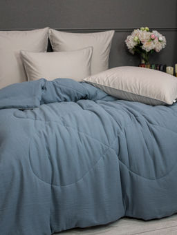 Muslin & Satin Solid color (деним бежевый) комплект