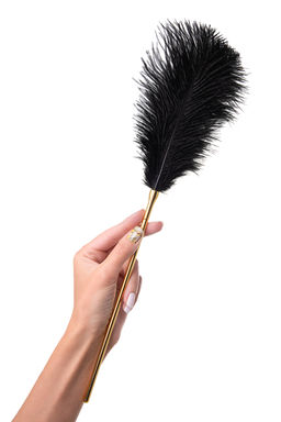 Флоггер-щекоталка TOYFA Theatre, металл, золотой, 44 см  фото 7