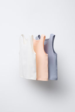 3-PACK OF RIBBED RACERBACK T-SHIRTS