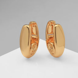 Серьги металл Аккорд лира, волна, цвет золото