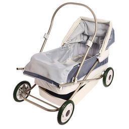 Коляска кукольная №13, цвет серый