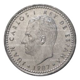 Монета 1 песета 1987 года