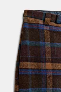 CHECK WOOL TROUSERS - Zara фото 5