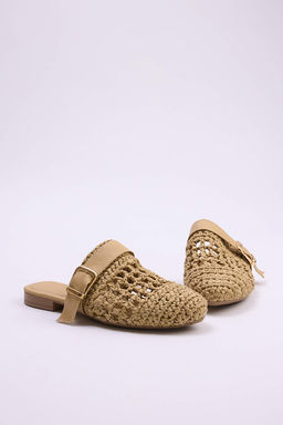 Camel Has?r Bant Detayl? Kad?n Terlik TAKSS26TE00004