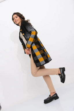 ЗЛАТА Кардиган К 675 ст/горчичный микс