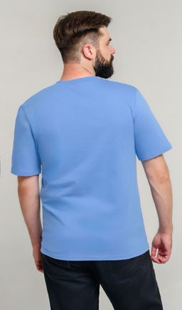 Арт. 61112/3 Футболка мужская 48-58 (6 шт) Цвет:светло-голубой - Идеал фото 4