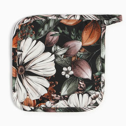 Кухонный набор Этель Meadow flower, варежка-прихватка, прихватка 19×19 см, 100% хлопок