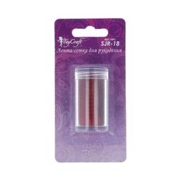 FAYCRAFT Ювелирная лента SJR-18 18 мм 5 х 1 м СК/Распродажа №07 красный  фото 4