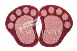 Коврик SHAHINTEX ЛАПКИ MICROFIBER разделенные 50*80 розовый 64  фото 2