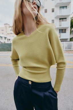 V-NECK KNIT JUMPER - Zara фото 5