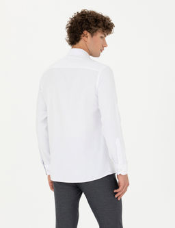Beyaz Slim Fit Uzun Kollu G_mlek