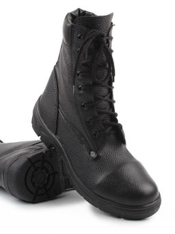 05-9010 BLACK Ботинки зимние мужские (натуральная кожа, искусственная кожа, искусственный мех)