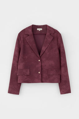 ЕВТ 3247/сливовое вино,эффект замши жакет жен