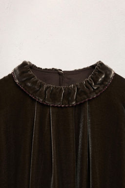 AGE 6-10 / LIMITED EDITION VELVET DRESS WITH SILK - Zara фото 9
