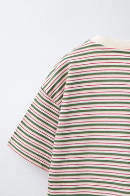 CAMISETA RAYAS TEXTO BORDADO / rayas - Zara фото 5