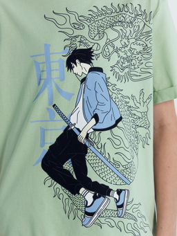 Футболка для мальчиков пыльно-зеленая с печатью - Mark formelle фото 6