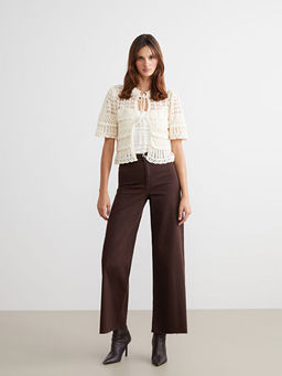 Wideleg Kad?n Jean Pantolon