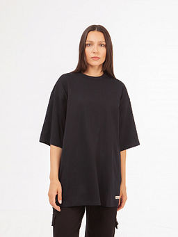 Футболка ЗАПОРОЖЕЦ Blank oversize DEEP BLACK  фото 11