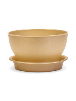 Цена за 3 шт. Горшок для цветов «Фиалочка», 800 мл, d=14 см, h=8 см, пластиковый, бежевый