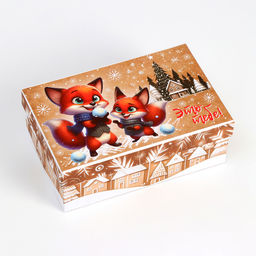 Набор подарочных новогодних коробок 10 в 1 Зверята, 32.5?20?12.5 - 12?7?4 см